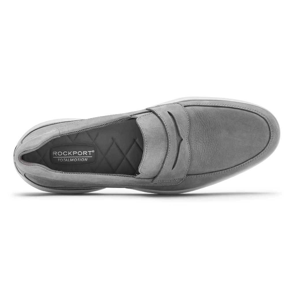 Rockport Loafers For Mens Grey - Total Motion Advance Penny - XQ6537481